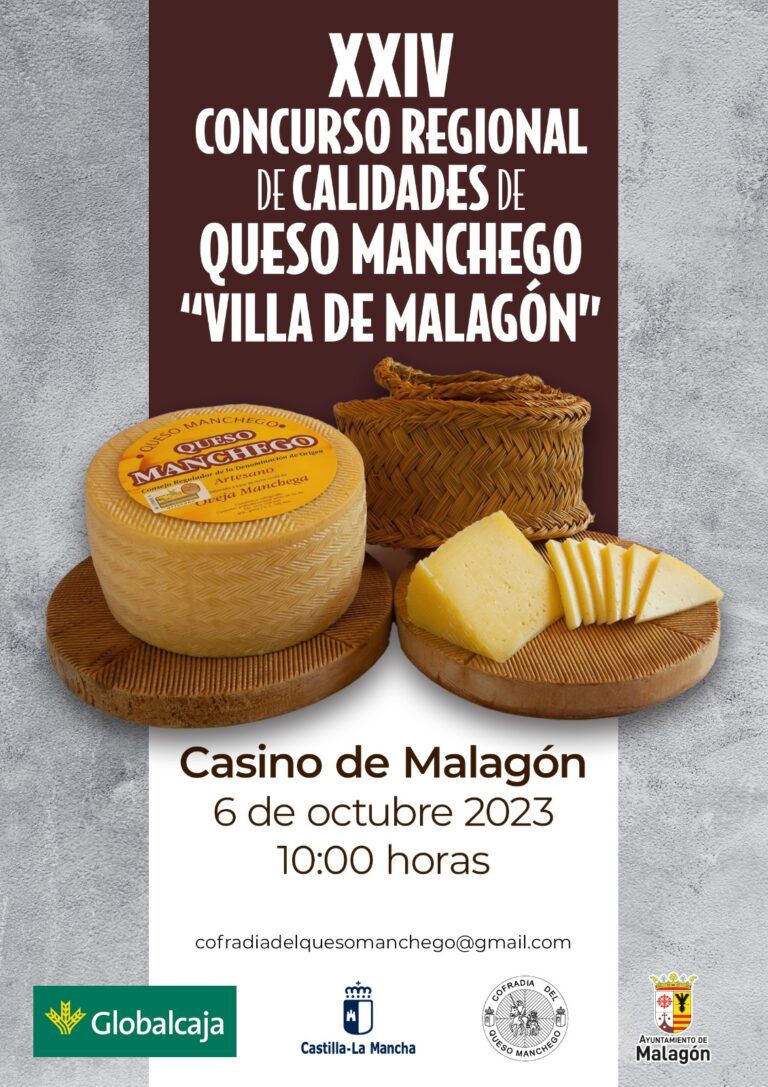 Malagón se convertirá en la capital del queso con la celebración del XXIV Concurso Regional de Calidades del Queso Manchego